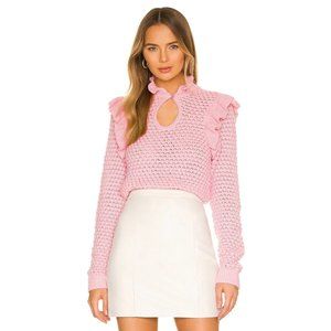 MAJORELLE Oletta Sweater in Coral Pink Small